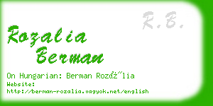 rozalia berman business card